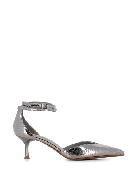  Sergio Levantesi Décolletè Camelia 6 Aspis Ankle Strap Pointed Pumps - Silver 