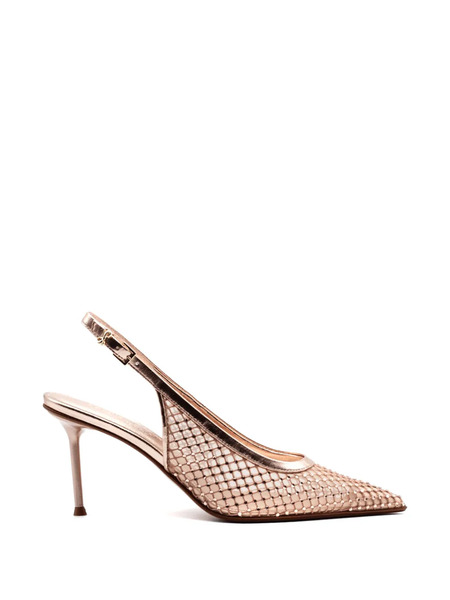 Sergio Levantesi Greta6 Net Embellished Pumps - Gold 