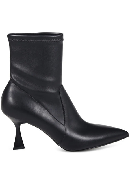  Sergio Levantesi Janet Pointed-toe Sock Boots - Black 