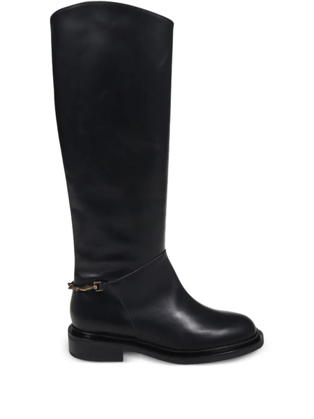  Sergio Levantesi Laura56 Chain-leather Boots - Black 