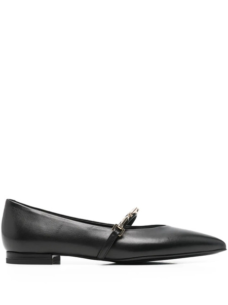  Sergio Levantesi Virna56 Studded Strap Ballet Flats - Black 