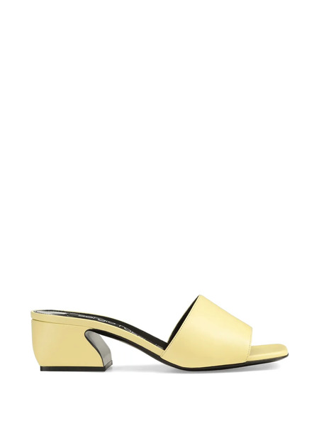  Sergio Rossi Leather Sandals - Yellow 
