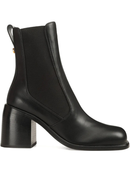  Sergio Rossi 80mm Avenue Block-heel Boots - Black 
