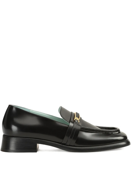  Sergio Rossi 25mm Bitt Leather Loafers - Black 