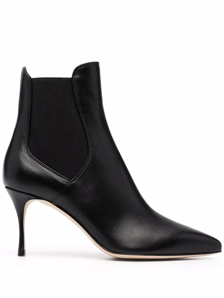  Sergio Rossi 80mm Godiva Chelsea Boots - Black 