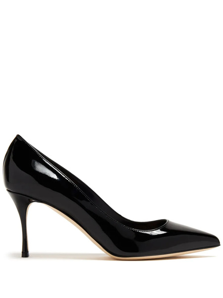  Sergio Rossi 75mm Godiva Patent-leather Pumps - Black 