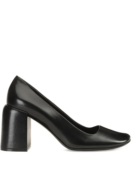  Sergio Rossi 80mm Square Block-heel Pumps - Black 
