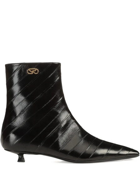  Sergio Rossi 25mm Surge Leather Boots - Black 