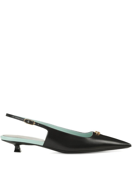  Sergio Rossi 25mm Surge Slingback Sandals - Black 