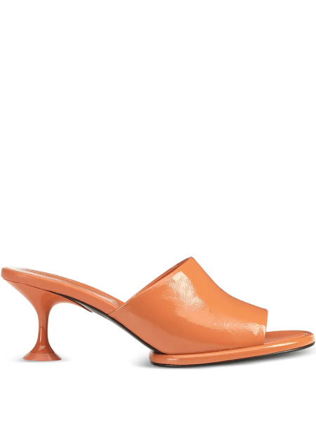  Sergio Rossi Orange Heeled Mules 