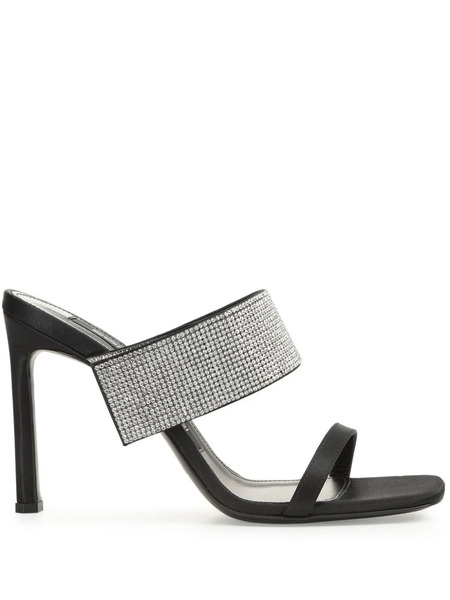  Sergio Rossi Paris 95mm Silk Mules - Black 