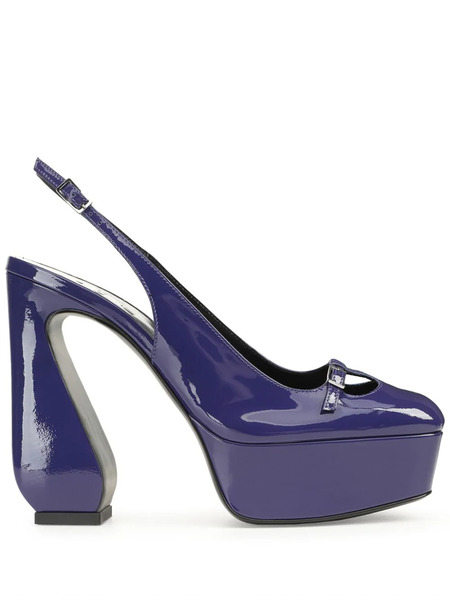  Sergio Rossi Si Rossi 85mm Slingback Pumps - Blue 