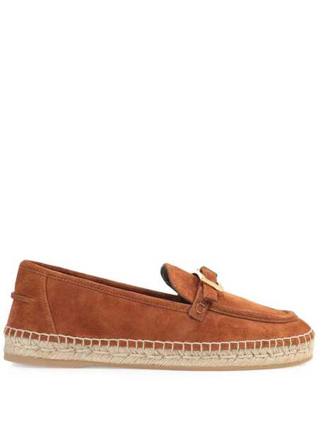  Sergio Rossi Sr Nora Suede Loafers - Brown 