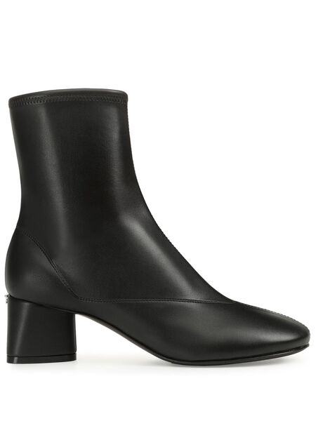  Sergio Rossi Sr Pilier Leather Ankle Boots - Black 