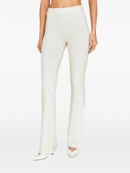  Seroya Elasticated-waistband Flared Trousers - White 