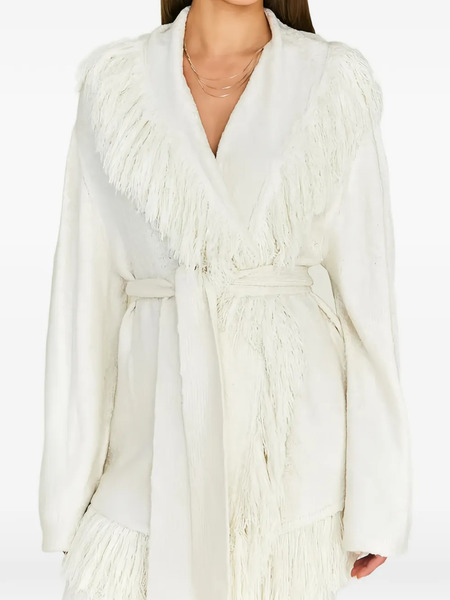  Seroya Fringed Belted Cardigan - Neutrals 