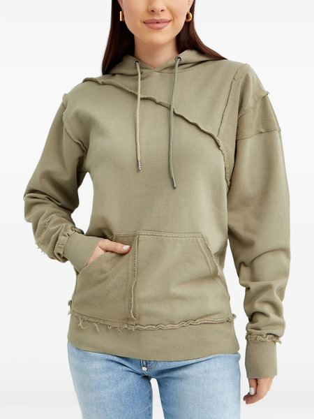  Seroya Kendrick Frayed-effect Drawstring-fastening Hoodie - Green 