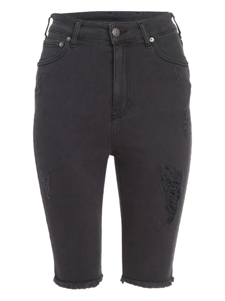  Seroya Maya Distressed-effect Shorts - Black 