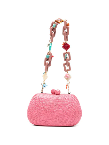  Serpui Heidi Woven Charm-chain Bag - Pink 
