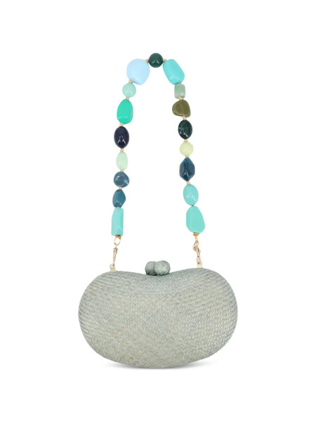  Serpui Lyra Beaded-strap Clutch Bag - Blue 