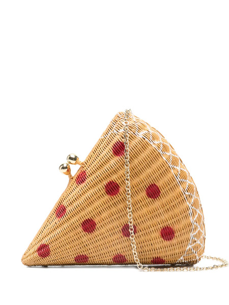  Serpui Pizza Clutch Bag - Neutrals 