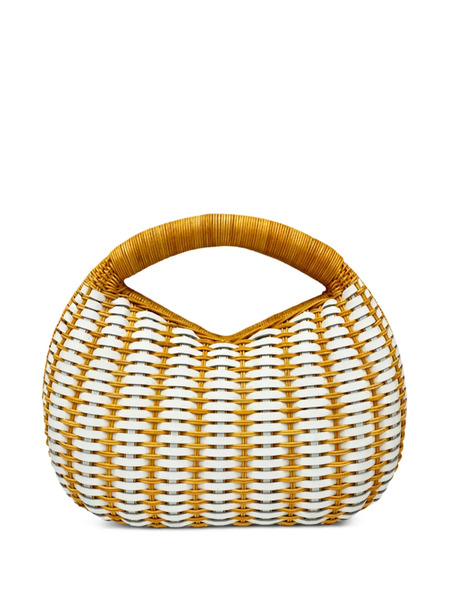  Serpui Wicker Skye Tote Bag - White 