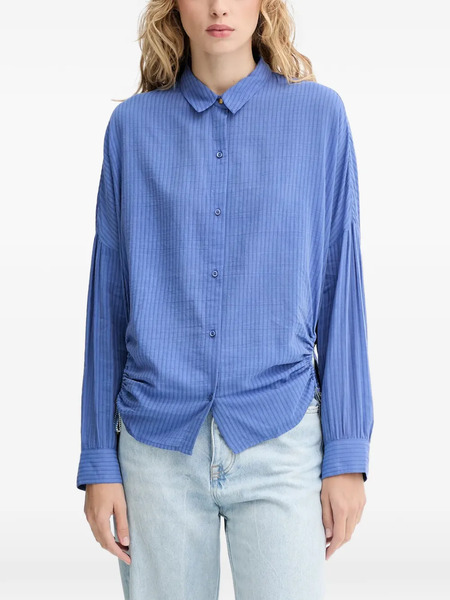  Sessùn Drawstring Textured Shirt - Blue 