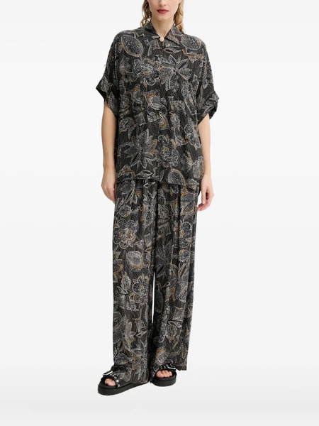  Sessùn Embroidered Print Shirt - Black 