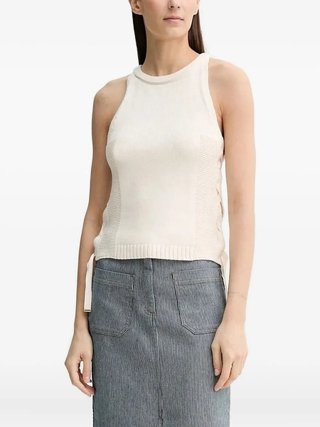  Sessùn Lace-up Knitted Top - Neutrals 