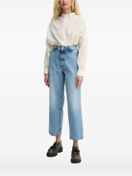  Sessùn Textured Gold-button Blouse - White 