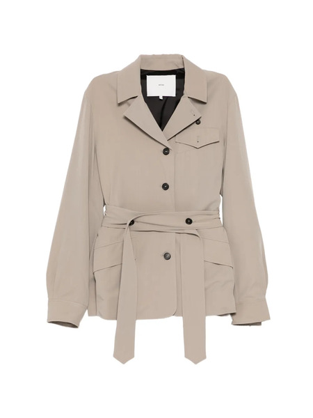  Setchu Belted Notched Lapel Jacket - Neutrals 