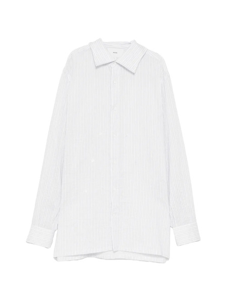  Setchu Creased Striped Shirt - White 
