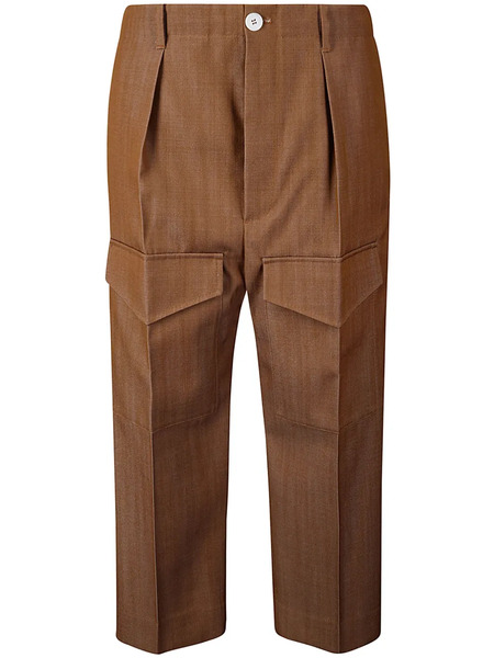  Setchu Pleat-detailing Straight Trousers - Brown 