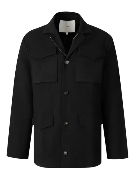  Setchu Virgin-wool Shirt Jacket - Black 