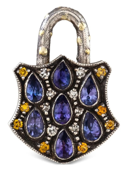  Sevan Bıçakçı Sterling Silver Padlock Tanzanite And Diamond Pendant 