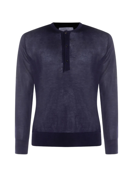  Seven Gauge Buttoned Sweater - Blue 