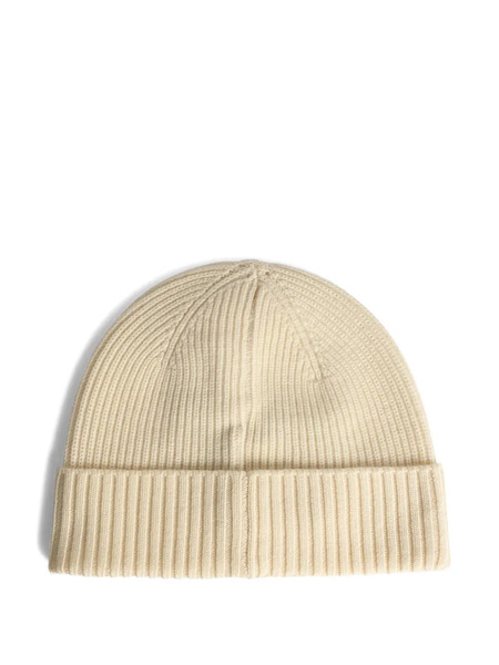  Seven Gauge Ribbed Turn-up Beanie - Neutrals 