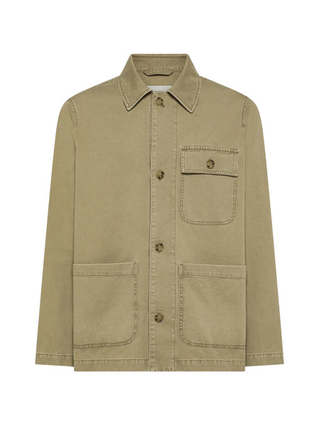  Seventy Buttoned Patch-pocket Overshirt - Neutrals 