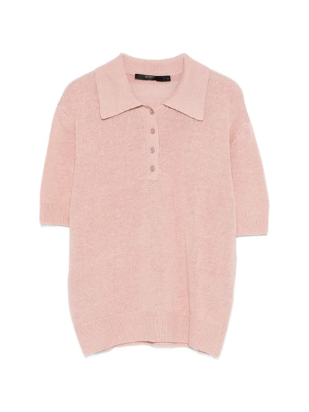  Seventy Buttoned Polo Top - Pink 