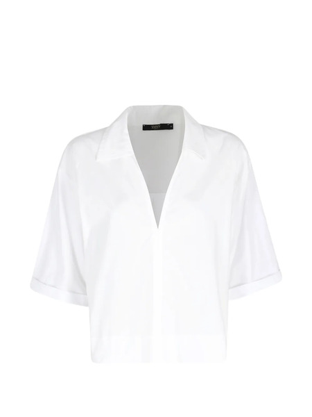  Seventy Collared V-neck Top - White 