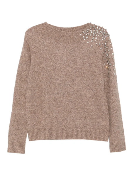  Seventy Embellished-shoulder Sweater - Neutrals 