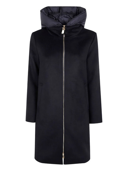  Seventy Hooded Zip Coat - Black 