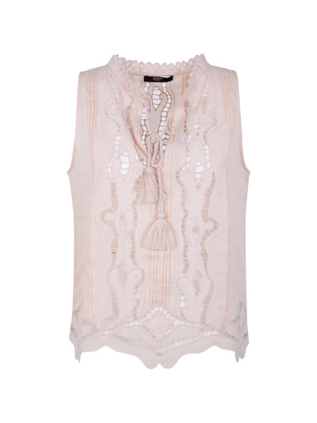  Seventy Lace Tassel Top - Pink 