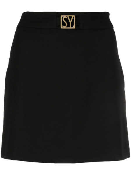  Seventy Logo-plaque A-line Miniskirt - Black 