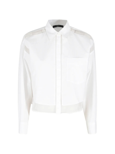  Seventy Pocket Sheer-panel Shirt - White 