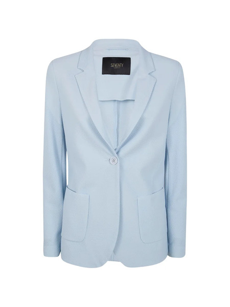  Seventy Single-button Textured Blazer - Blue 