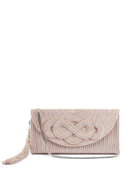  Shanghai Tang Braided Knot Clutch Bag - Pink 