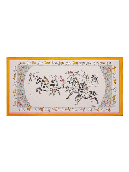  Shanghai Tang Equestrian-print Silk Scarf - White 