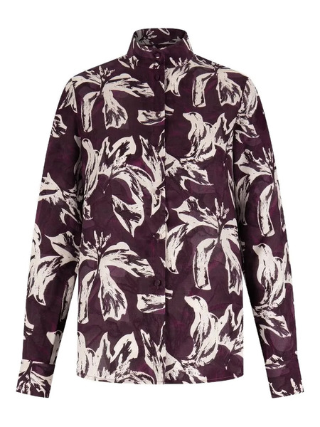  Shanghai Tang Floral-print Button-up Shirt - Brown 