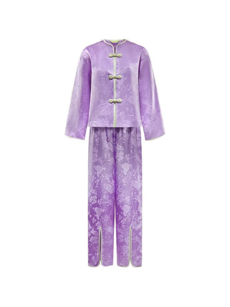  Shanghai Tang Floral Pyjama Set - Purple 